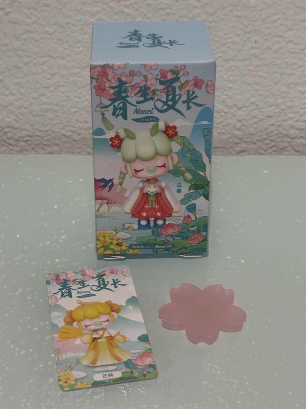 Rolife Nanci Solar Terms Grain in Ear Sealed Bag Card Pink Sakura Coin Authentic